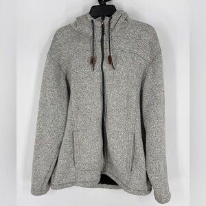 Rugged Elements Men's Fleece Classic Gray Zip-Up Sweater